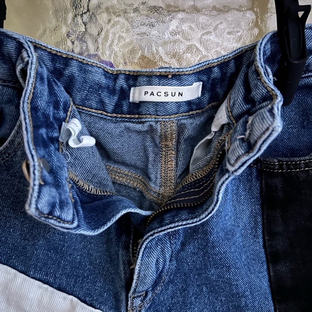Pacsun tricolor denim shorts